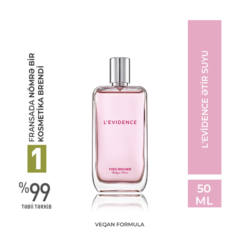 L'Evidence parfüm suyu, 50 ml