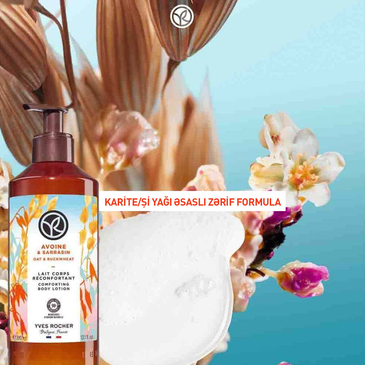 Bədən üçün yulaf və qarabaşaq əsaslı losyon, 390 ml