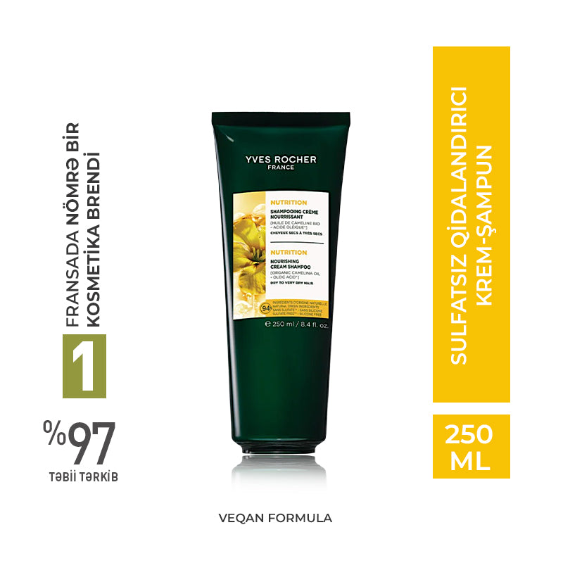 Sulfatsız Qidalandırıcı Krem-Şampun 250 ml