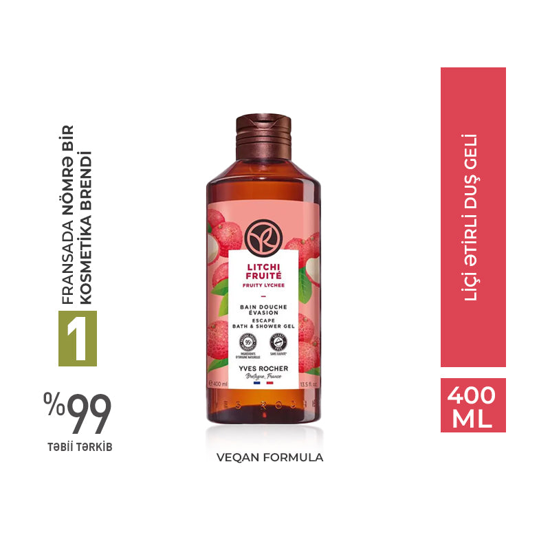 Fruity Lychee Shower Gel, 400 ml