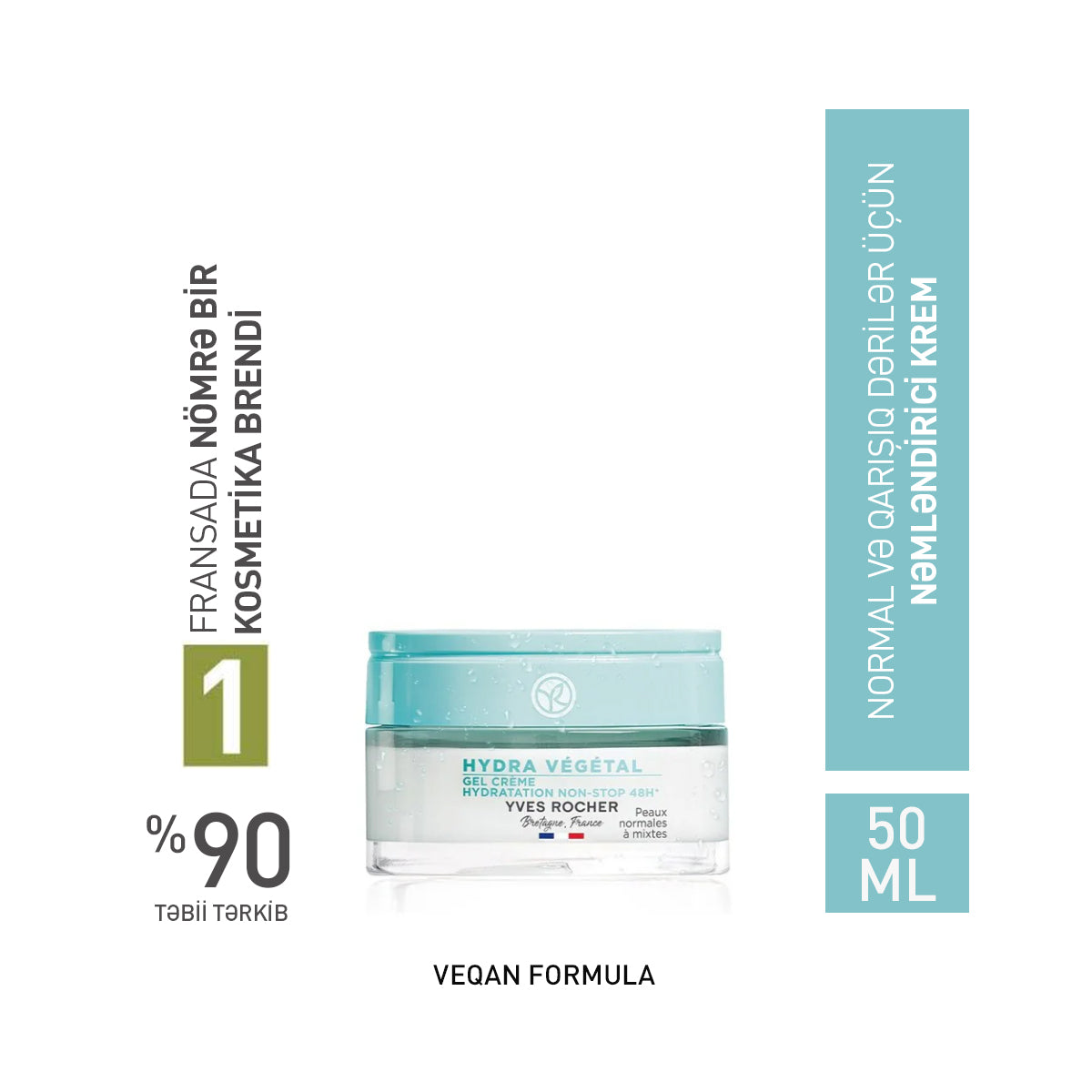 48H Non-Stop Moisturizing Gel Cream, 50 ml