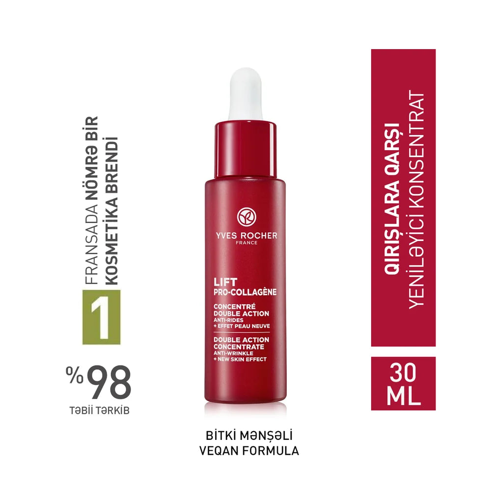 Double action concentrate anti-wrinkle dropper bottle 30ml a
