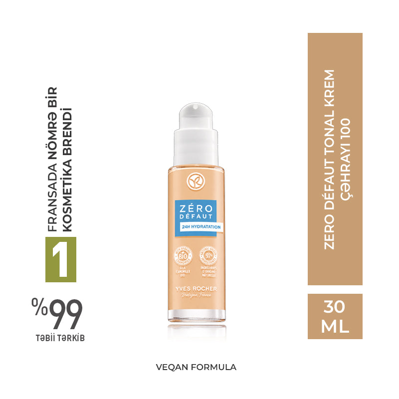 ZERO DEFAUT FOUNDATION BOTTLE 30ML ROSE 100