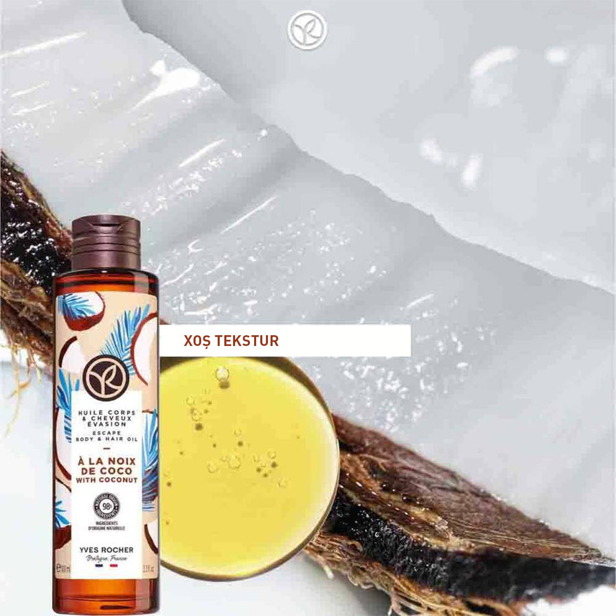 BODY AND HAIR OIL COCONUT 100ML BOTTLE -