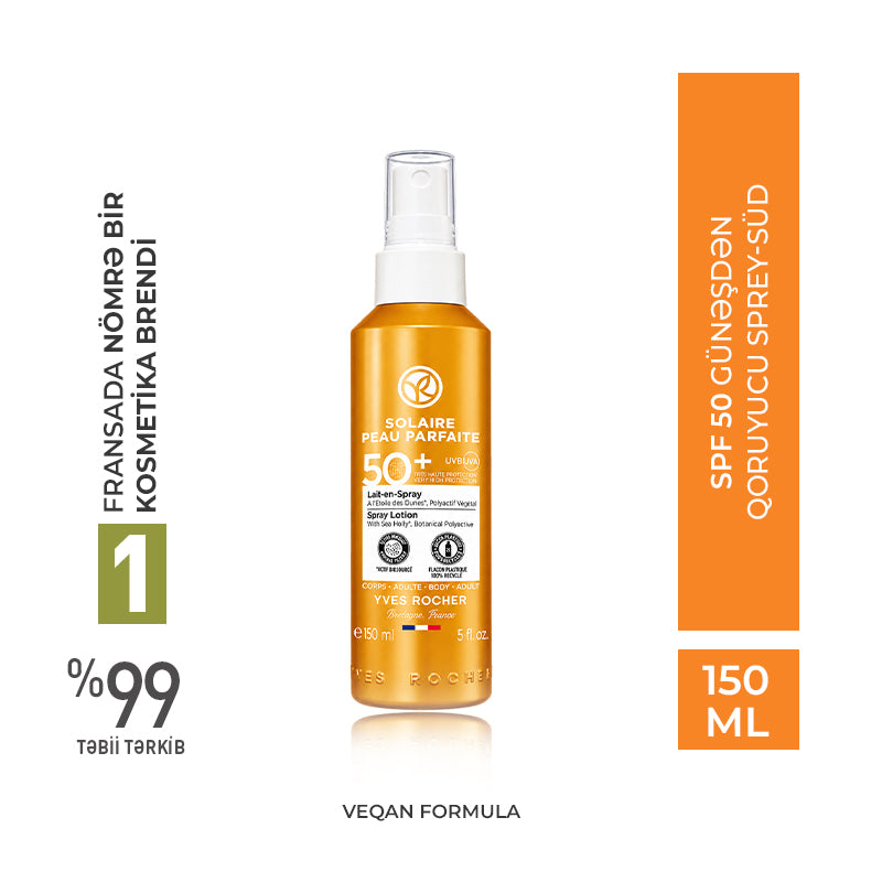 SPF 50 Günəşdən qoruyucu sprey-süd, 150 ml