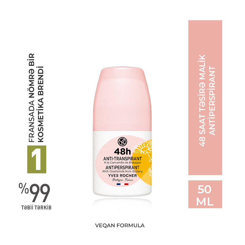 Çobanyastığı tərkibli 48 saat təsirə malik antiperspirant