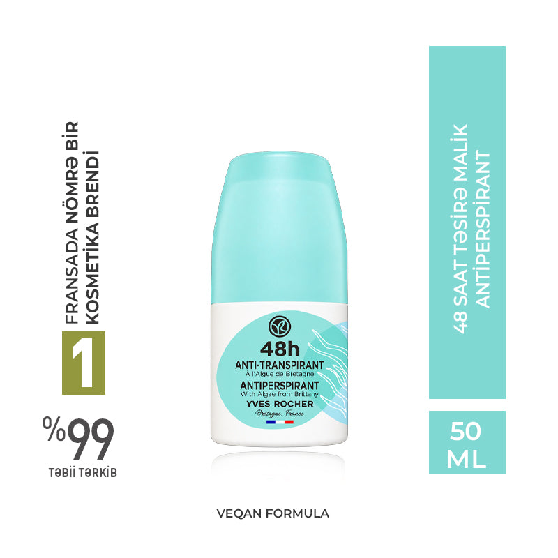 Dəniz yosunları tərkibli 48 saat təsirə malik antiperspirant