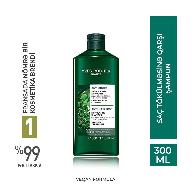 Anti hair loss stimulating shampoo bottle 300ml