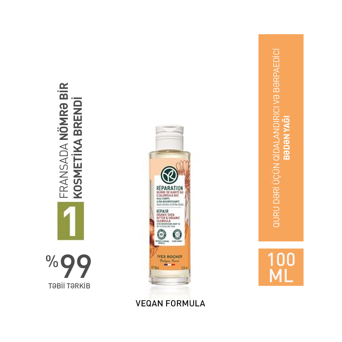 Bədən üçün bərpaedici yağ, 100 ml