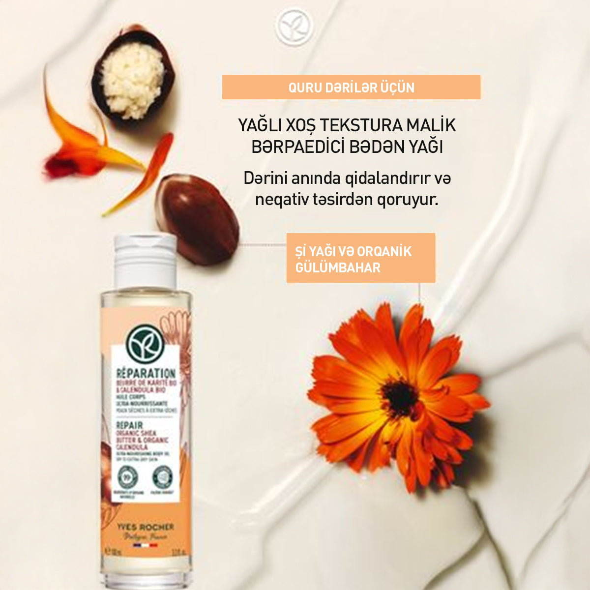 Bədən üçün bərpaedici yağ, 100 ml