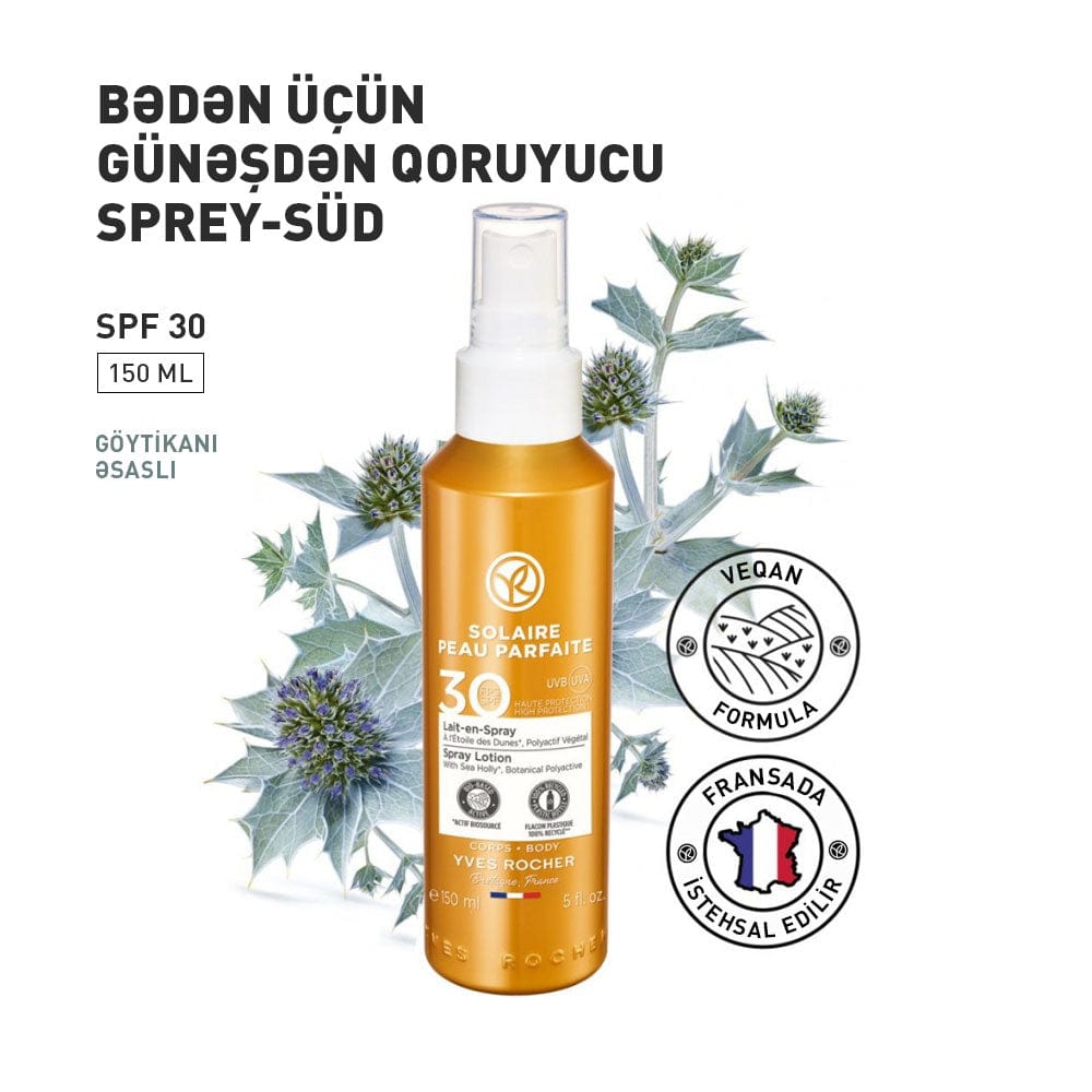 Günəşdən qoruyucu süd-sprey, SPF 30