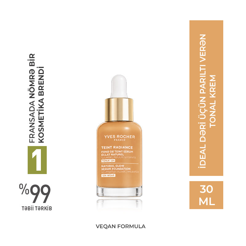 İdeal Dəri üçün Parıltı Verən Tonal Krem, 30 ml