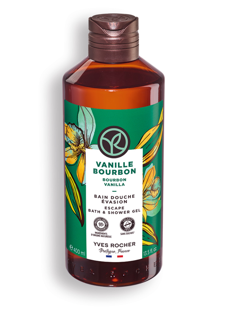 BATH AND SHOWER GEL BOURBON VANILLA 400 ML BOTTLE -