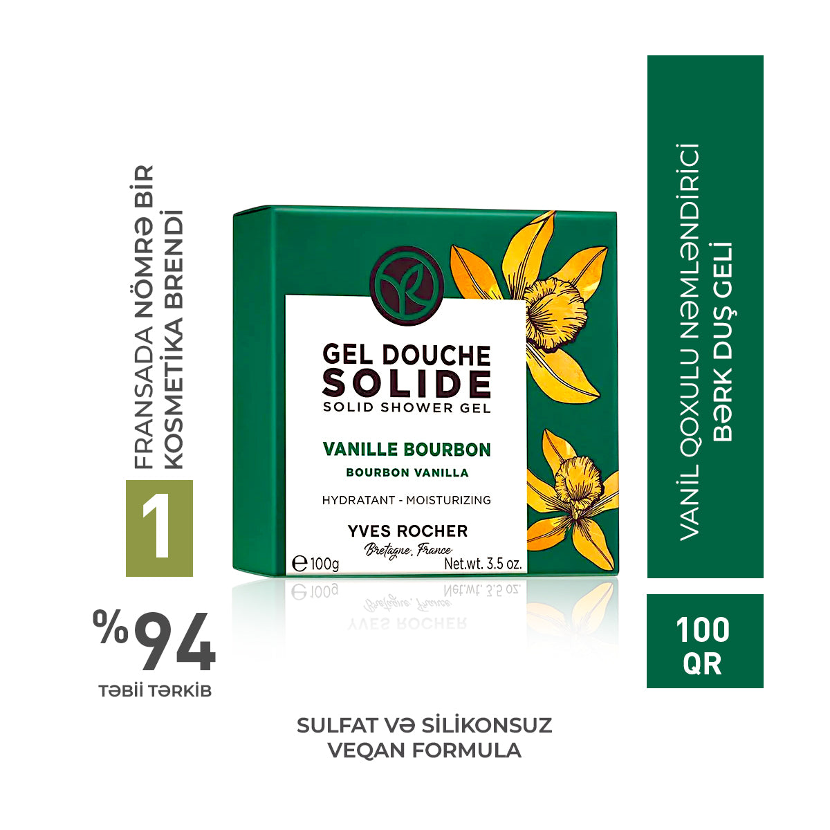 Moisturizing Solid Shower Gel Bourbon Vanilla
