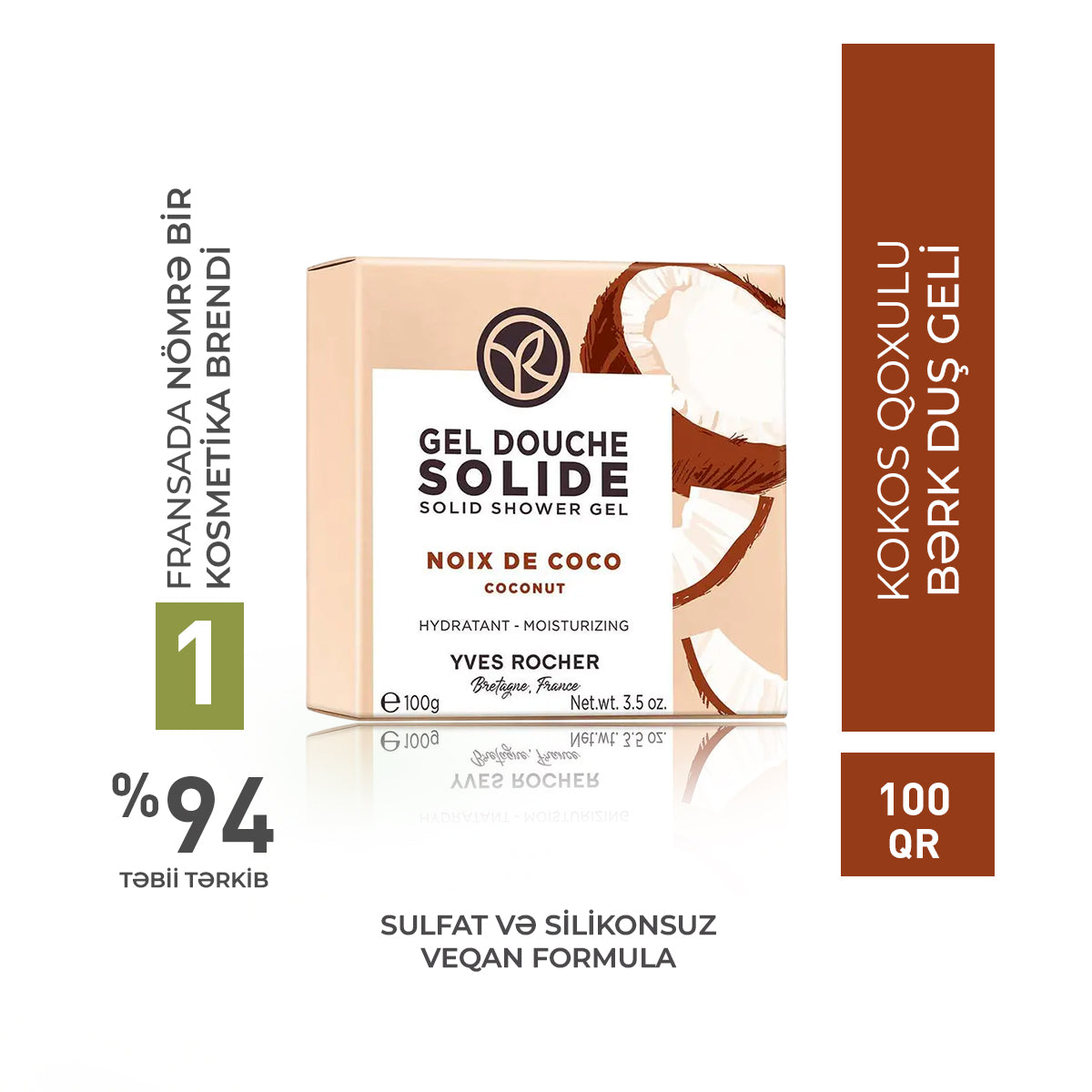 Moisturizing Solid Shower Gel Coconut