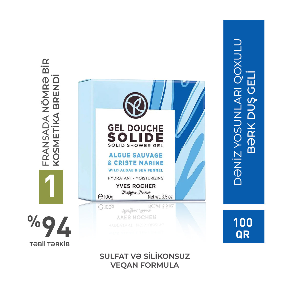 Moisturizing Solid Shower Gel Wild Algae & Sea Fennel