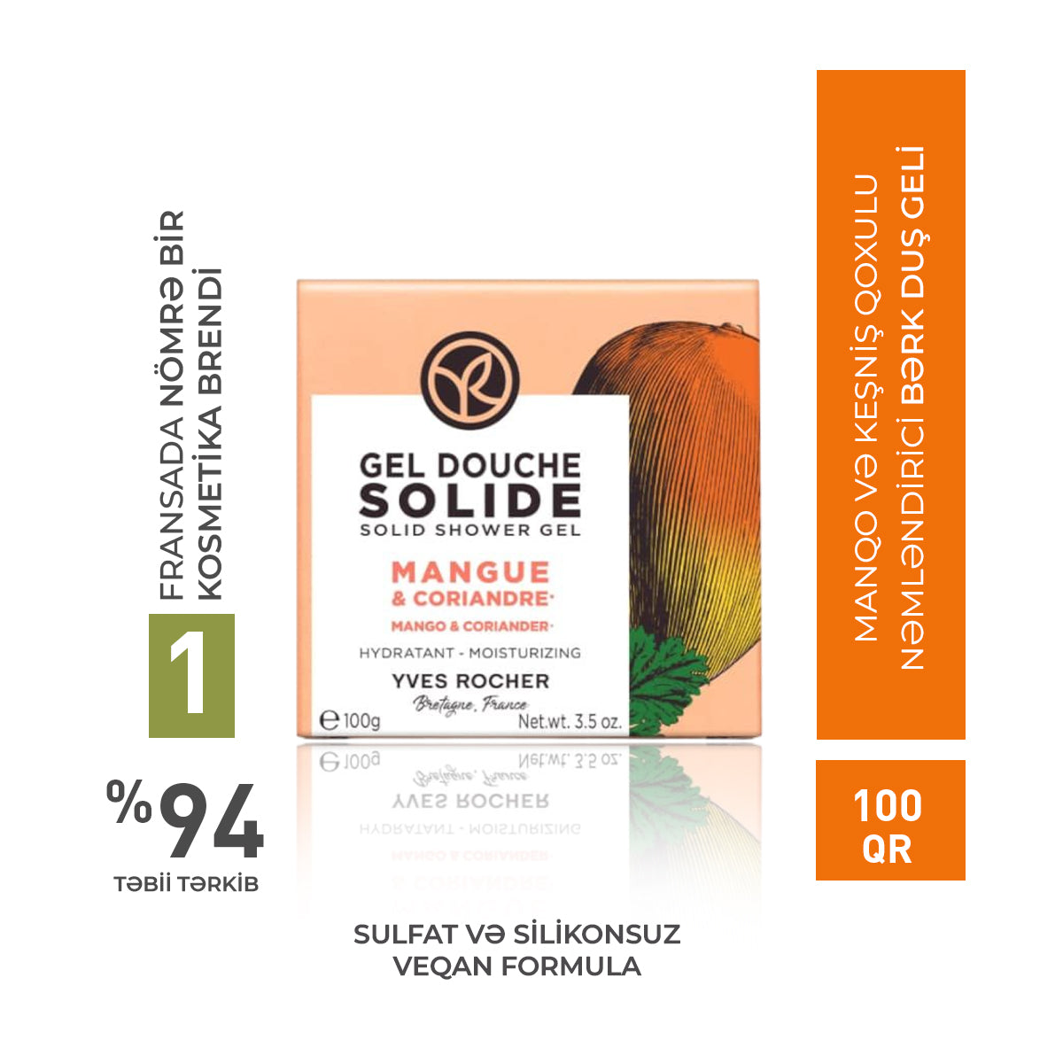 Moisturizing Solid Shower Gel Mango & Coriander