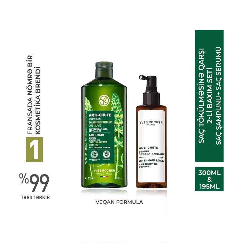 2-Step Anti-Hair Loss Care Set – Shampoo 300 ml & Serum 195 ml