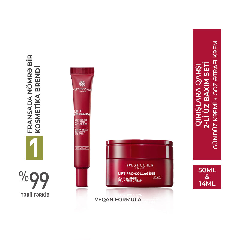 2-Step Anti-Wrinkle Facial Care Set – Day Cream 50 ml & Eye Care 14 ml