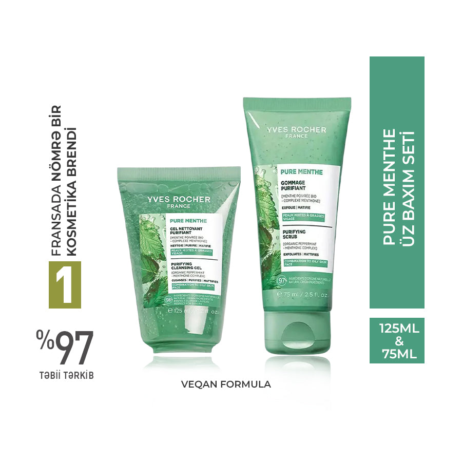 Yağlı Və Qarışıq Dəri Üçün 2-li Təmizləyici Üz Baxımı Seti