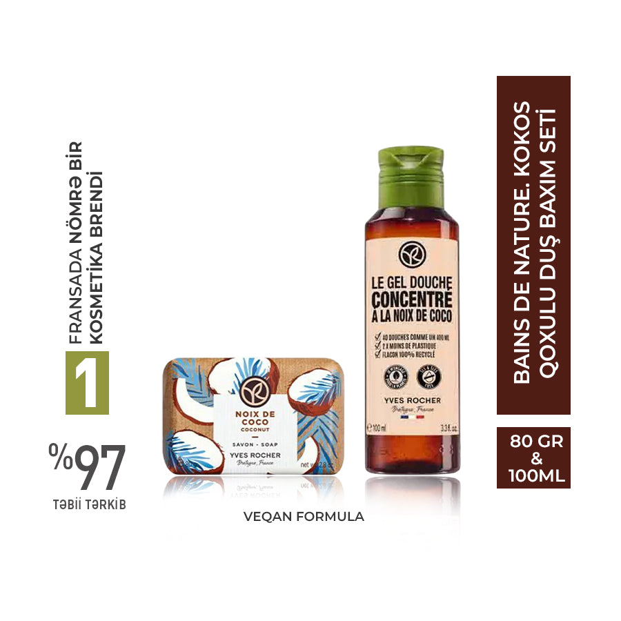 Kokos Əsaslı 2-li Duş Seti