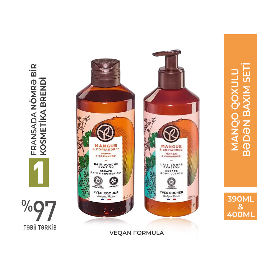 Manqo və Keşniş Ətirli 2-li Bədən Baxım Seti