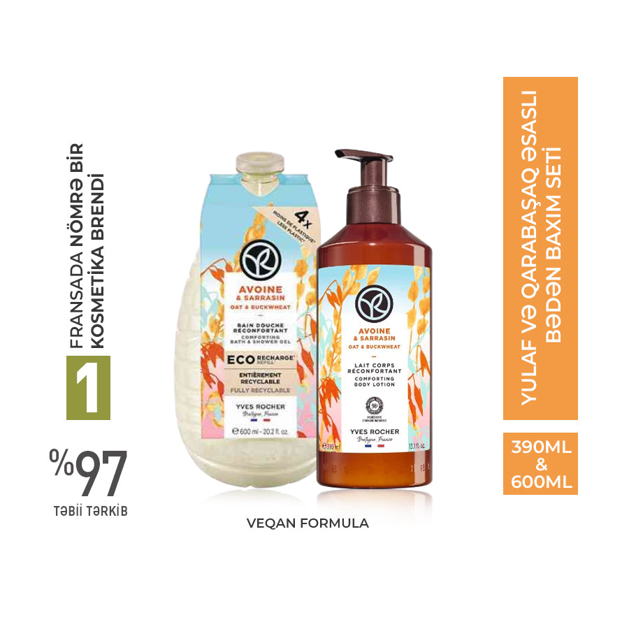 Yulaf və Qarabaşaq Əsaslı 2-li Bədən Baxımı Seti