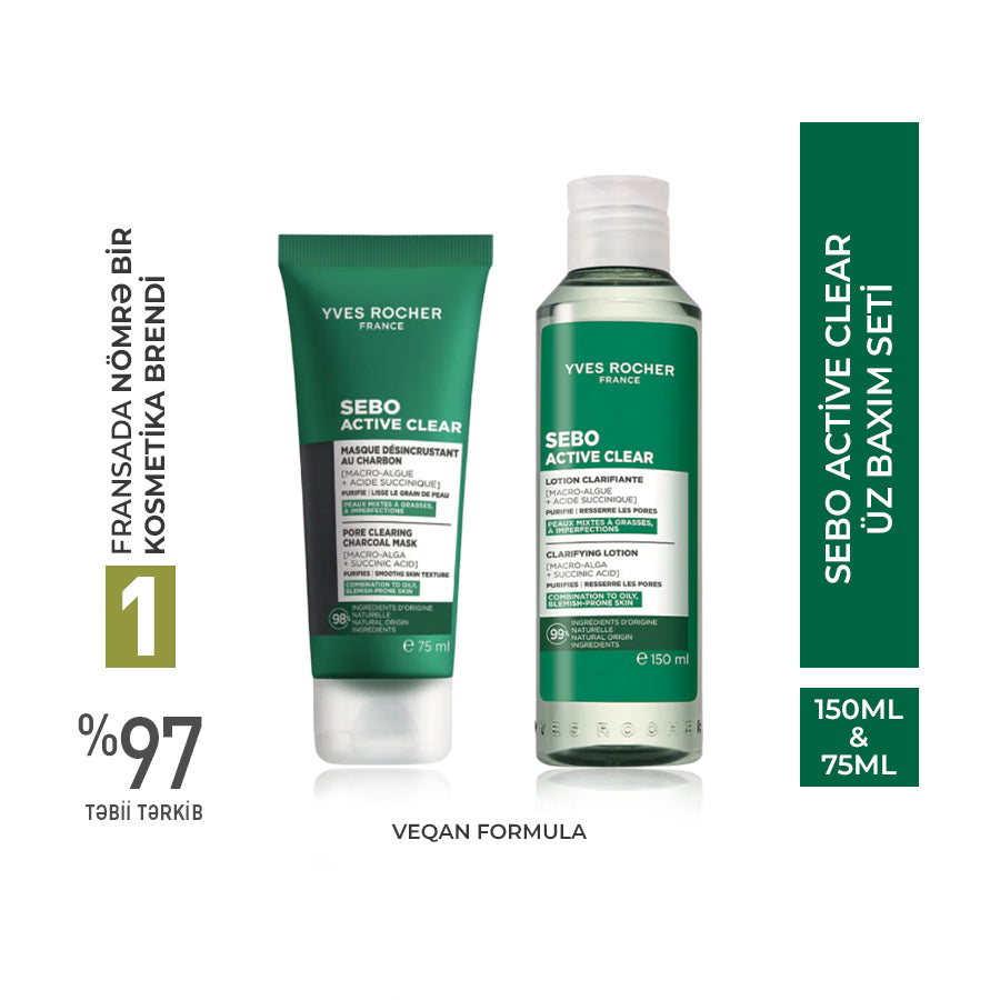 Yağlı Və Qarışıq Dəri Üçün 2-li Üz Baxımı Seti