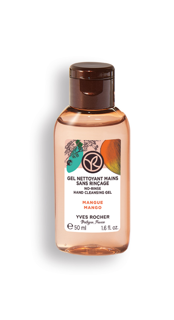 NON-RINSE CLEANSING HAND GEL MANGO CORIANDER 50ML BOTTLE -