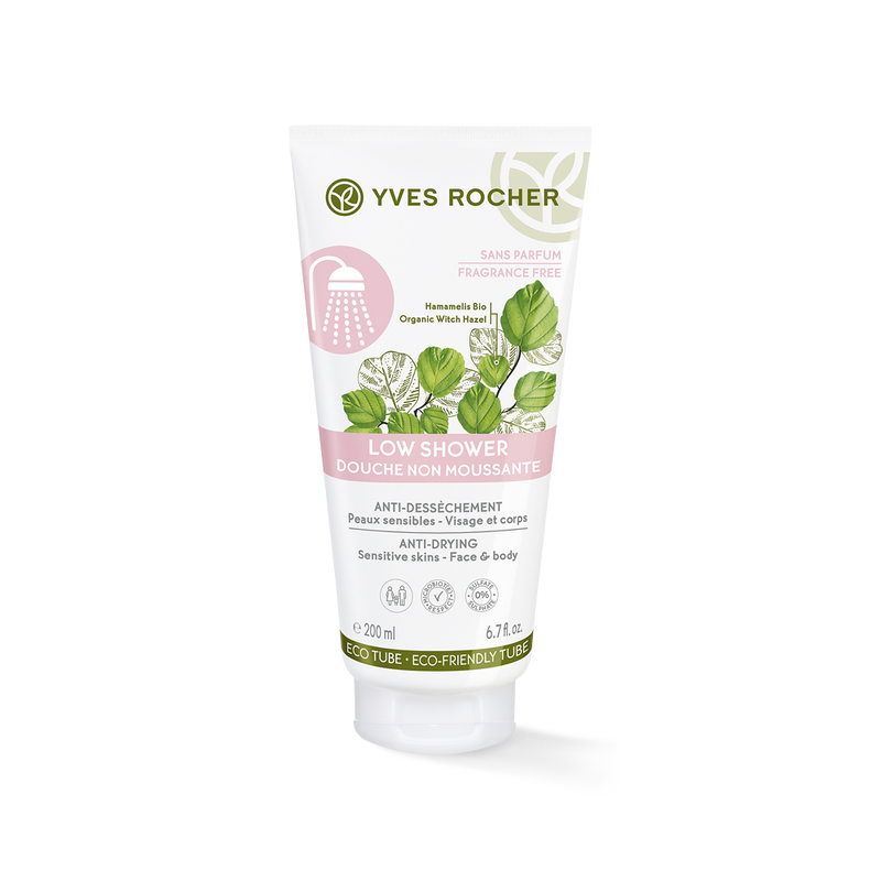 Gently cleanses, immediately soothes, and nourishes sensitive skin while in the shower