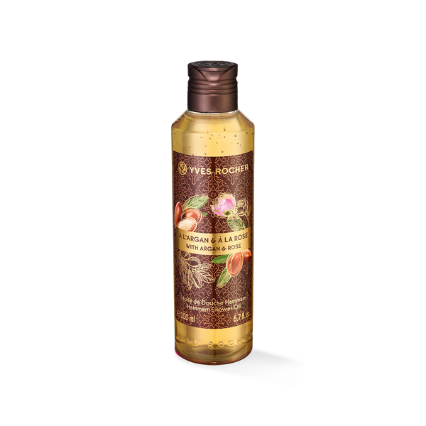 The pleasure of a shower oil with oriental notes inspired by a Turkish bath,